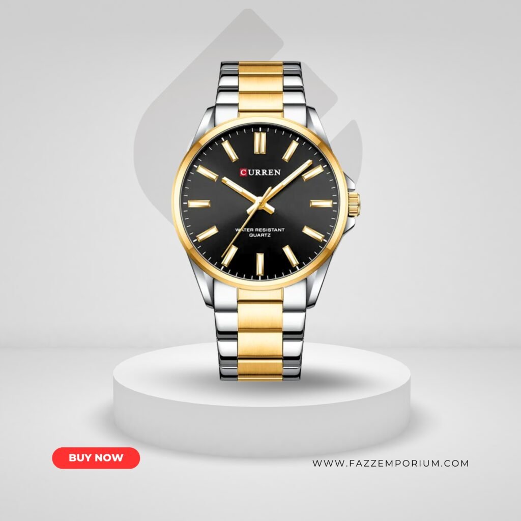 Curren 9090 – Silver Gold Black
