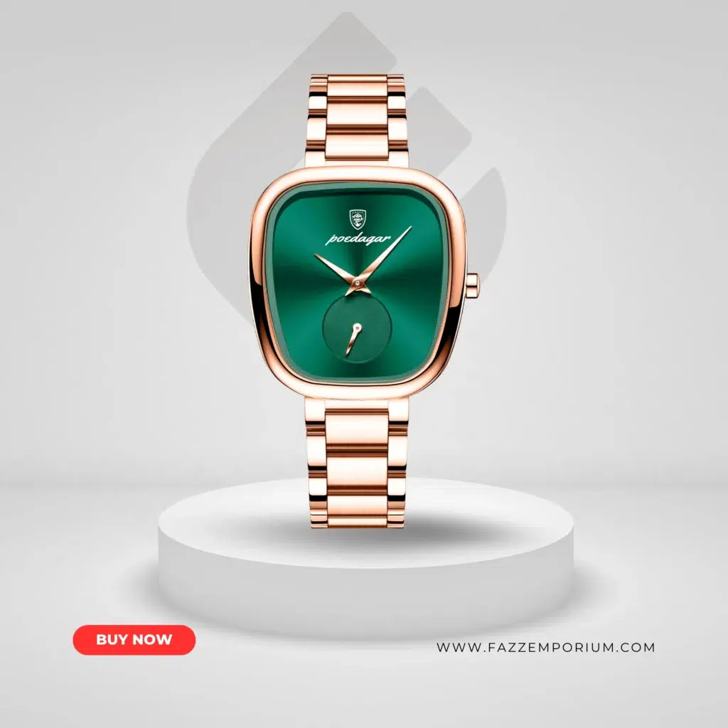 Poedagar 783 For Women – Gold Green – 34mm